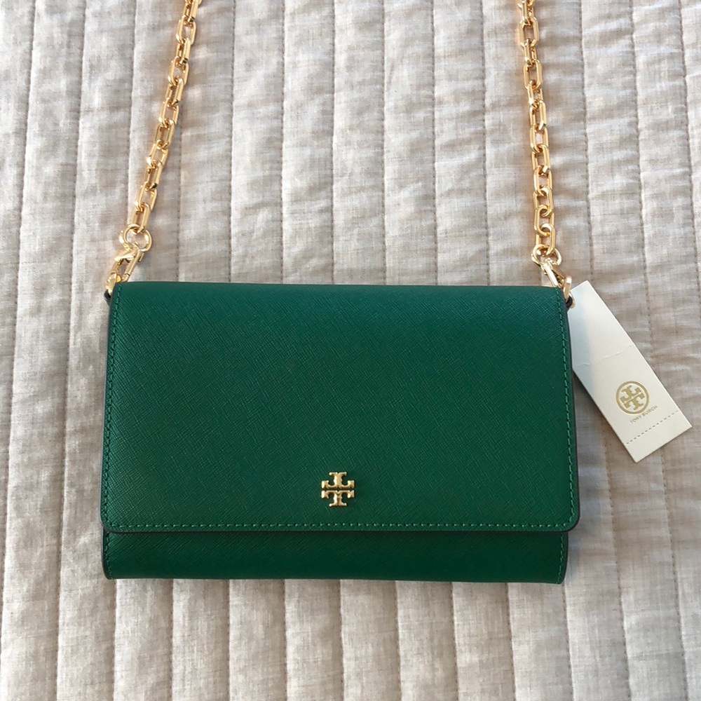 Brand NWT Tory Burch Emerson chain wallet / purse